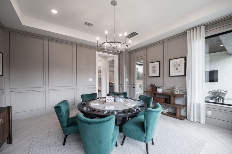 Representative furnished interior of a home built from the Carignan by Tri Pointe Homes in Dunham Pointe, Cypress (Image 31).