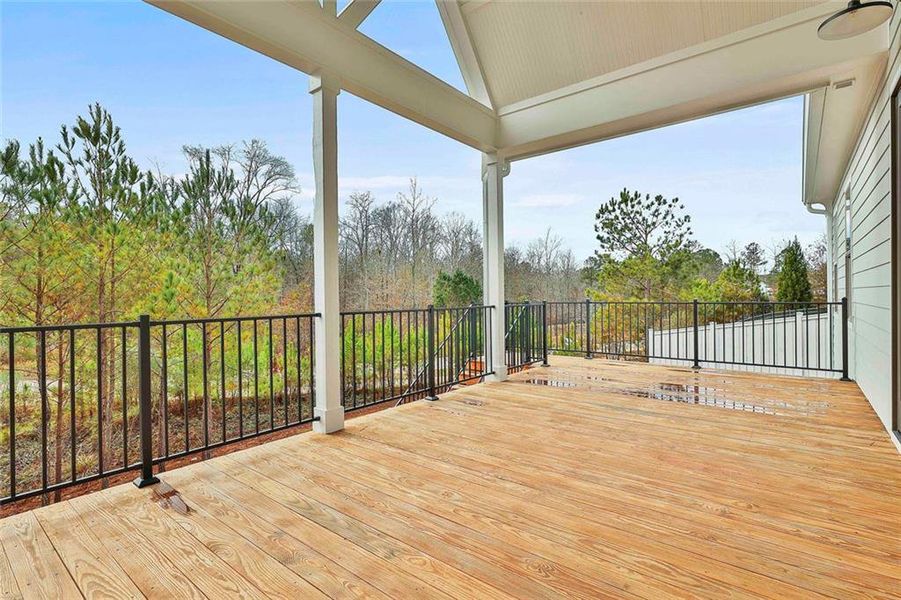 Exterior details and patio area of a home in Gardens at Arbor Springs, Newnan (Image 25).