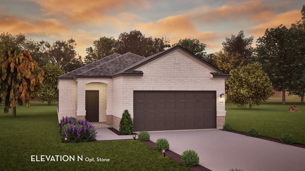 Representative exterior photo of a completed home built from the Pine II by CastleRock Communities in Colony at Pinehurst, Pinehurst, TX (Image 12).