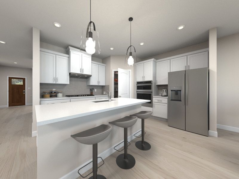 Skip takeout and prep dinner in the well-appointed kitchen.