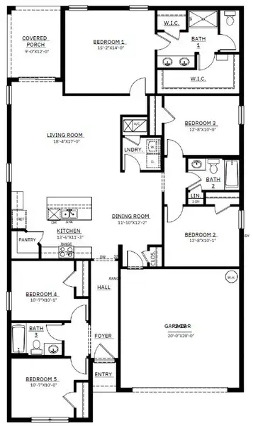 2D floor plan layout of this home in Balm Grove, Wimauma, FL (Image 2). 2D floor plan layout of this home in Balm Grove, Wimauma, FL (Image 2).