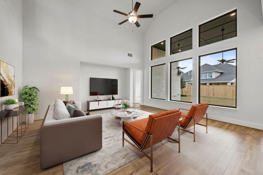 Furnished interior view inside a new home in Bridgeland 55', Cypress (Image 6).