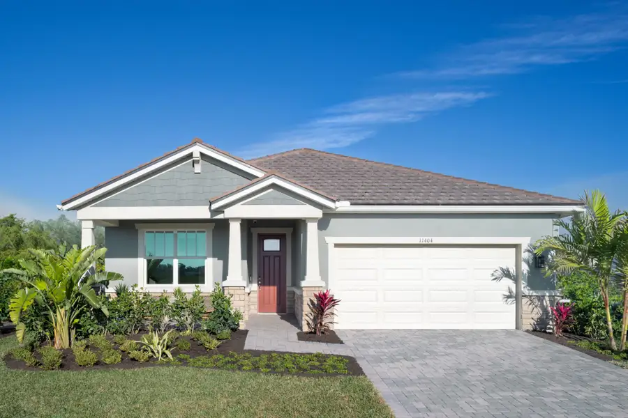 Representative exterior photo of a completed home built from the Merigold by Mattamy Homes in Wellen Park, Venice, FL (Image 15). Representative exterior photo of a completed home built from the Merigold by Mattamy Homes in Wellen Park, Venice, FL (Image 15).