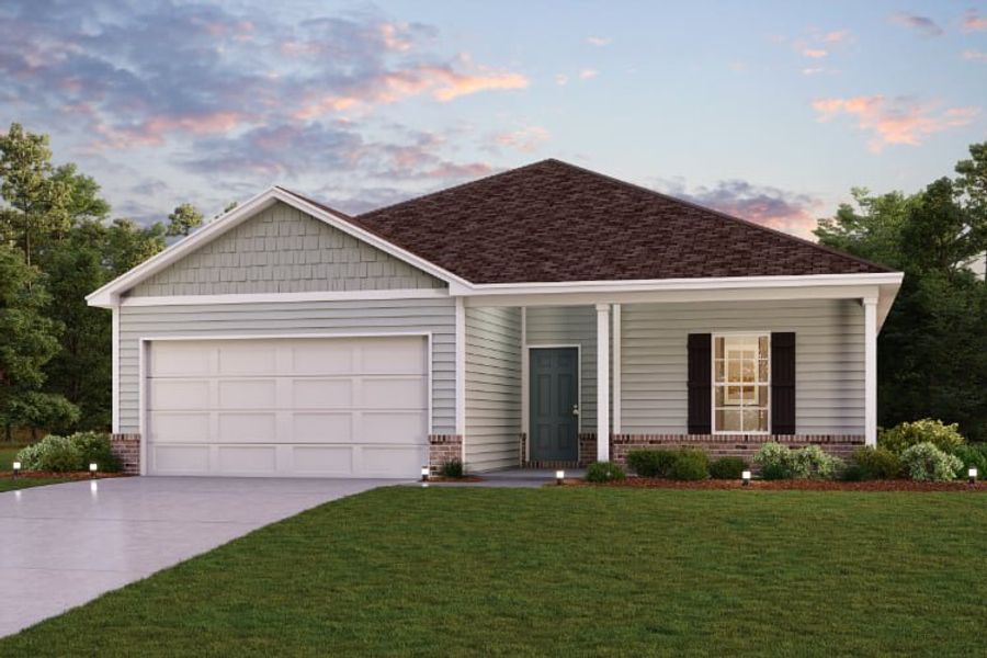 A house with a garage. A house with a garage.