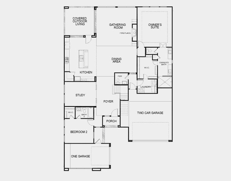 2D floor plan layout for the Valor by Taylor Morrison in Ryehill, Rosenberg, TX (Image 6).