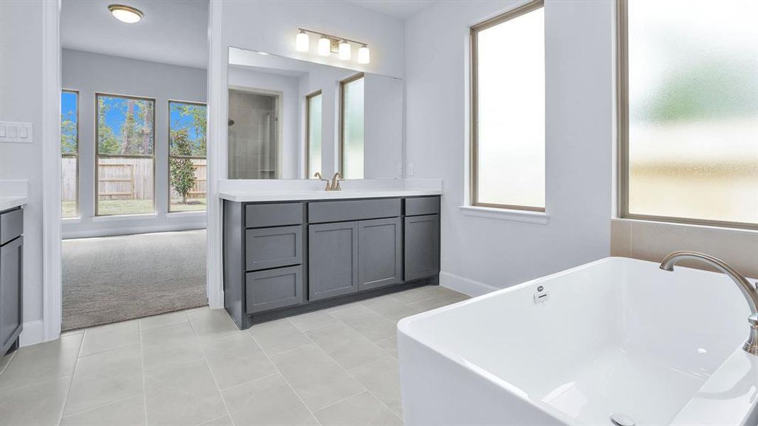 Furnished interior view inside a new home in Artavia 45', Conroe (Image 5).