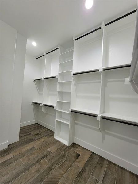 spacious master closet