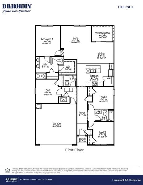2D floor plan layout of this home in Carolina Groves, Moncks Corner, SC (Image 2).