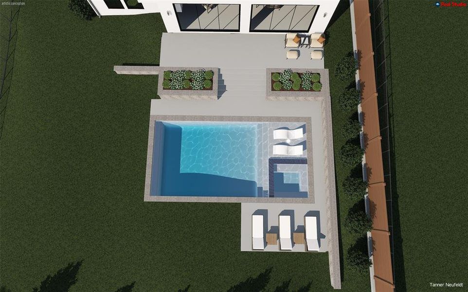 Pool not included, renderings for inspo. purposes only. Pool not included, renderings for inspo. purposes only.