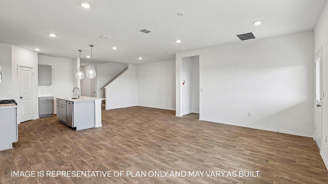 Representative unfurnished interior of a home built from the The Mitchell by D.R. Horton in Talavera, Kyle (Image 20).