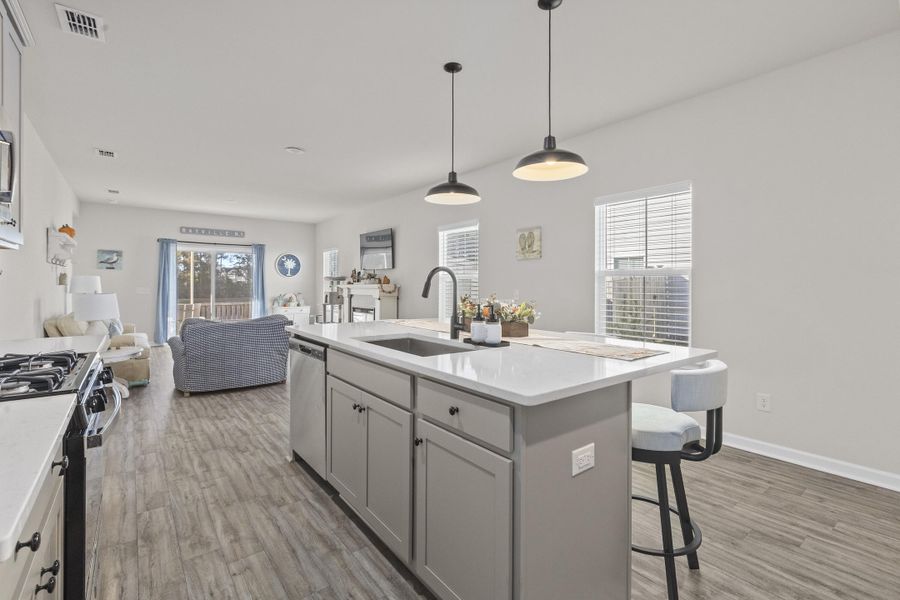 Furnished interior view inside a new home in K. Hovnanian's® Four Seasons at Lakes of Cane Bay, Summerville (Image 33). Furnished interior view inside a new home in K. Hovnanian's® Four Seasons at Lakes of Cane Bay, Summerville (Image 33).