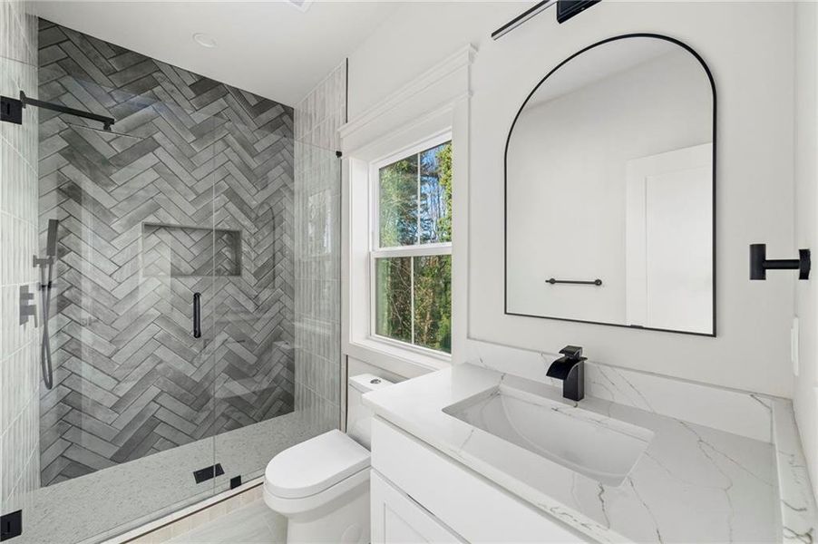 Furnished interior view inside a new home in , Duluth (Image 43).