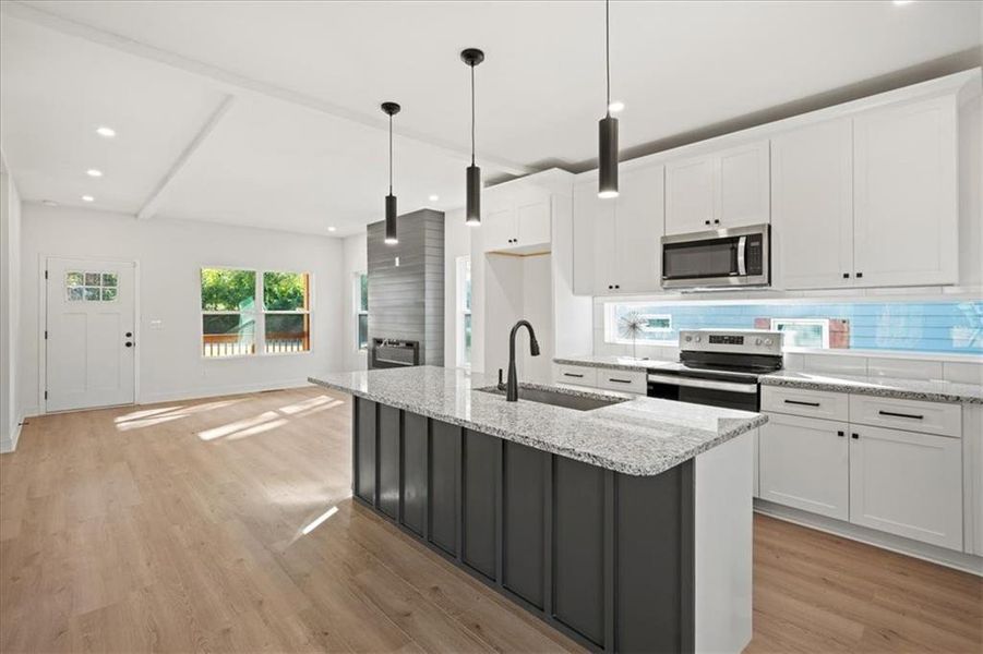 Furnished interior view inside a new home in , Atlanta (Image 7). Furnished interior view inside a new home in , Atlanta (Image 7).