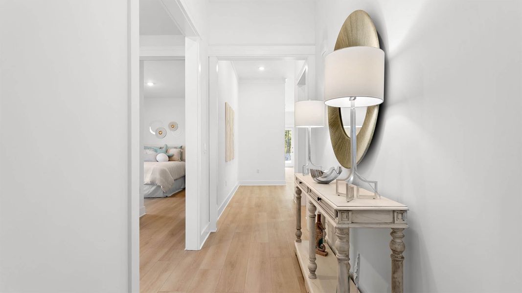 Furnished interior view inside a new home in Breakfast Point East Phase II, Panama City Beach (Image 5). Furnished interior view inside a new home in Breakfast Point East Phase II, Panama City Beach (Image 5).