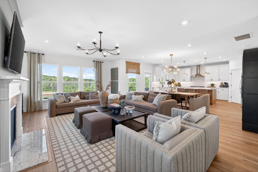 Representative furnished interior of a home built from the Riverton by Pulte Homes in Riversprings, Dacula (Image 11).
