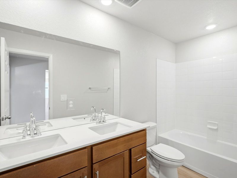 Furnished interior view inside a new home in Meridian Ranch, Peyton (Image 10).