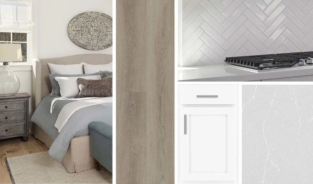 This home features the AW Collection® Timeless, with crisp white cabinetry and elegant gray countertops for a classic, enduring look that’s always in style. This home features the AW Collection® Timeless, with crisp white cabinetry and elegant gray countertops for a classic, enduring look that’s always in style.