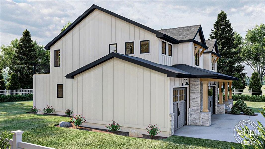 Front exterior of a new home in , Snellville, GA, highlighting curb appeal (Image 8).