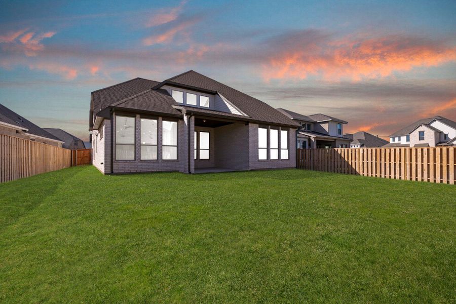 Rear of Home and Private Backyard