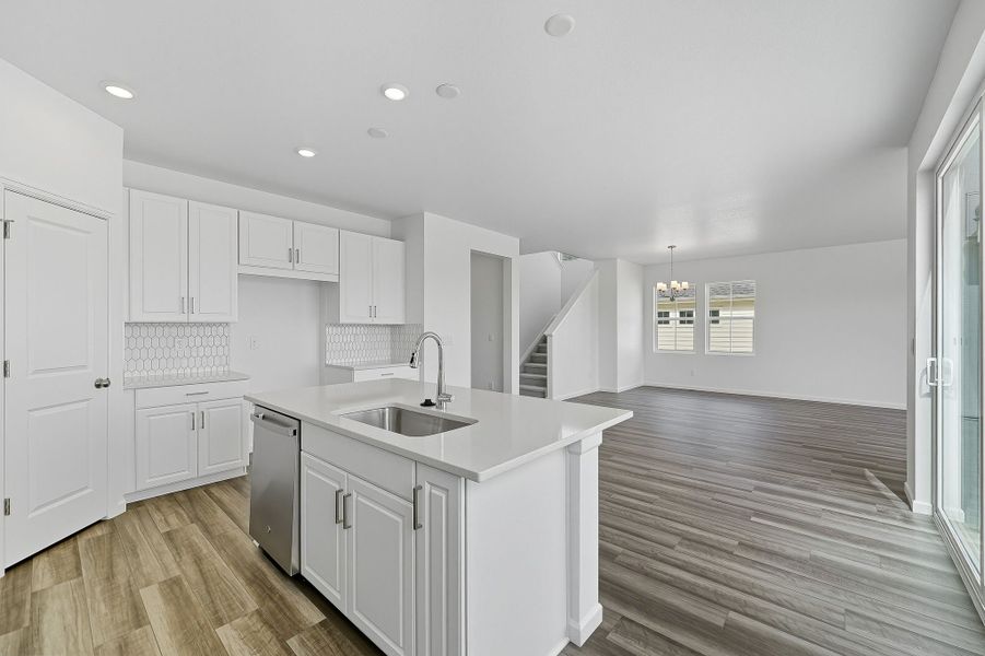Furnished interior view inside a new home in The Town Collection at Independence, Elizabeth (Image 7).