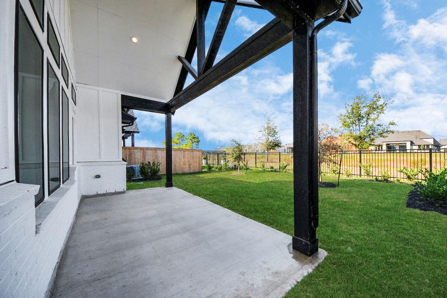 Exterior details and patio area of a home in , Katy (Image 4). Exterior details and patio area of a home in , Katy (Image 4).