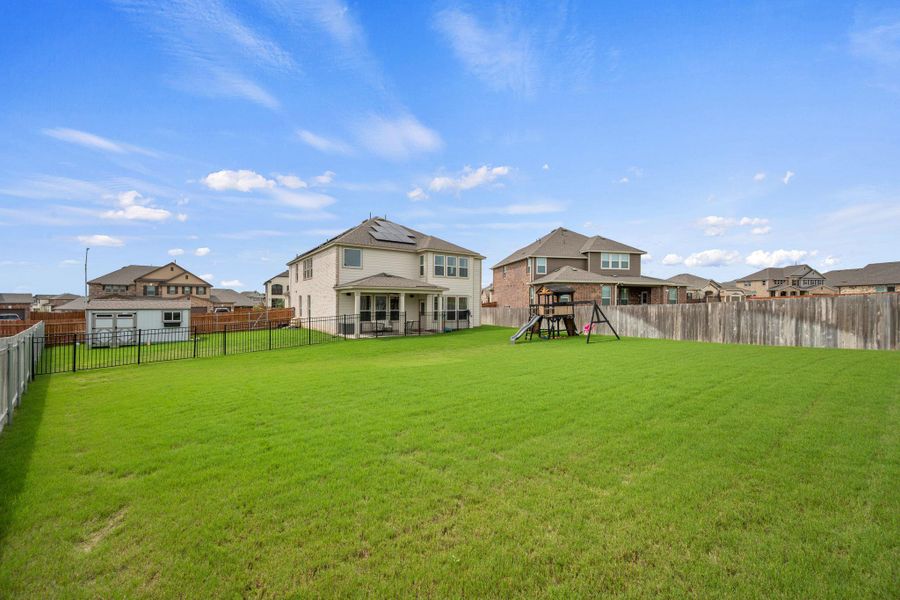Exterior details and patio area of a home in , Round Rock (Image 21).