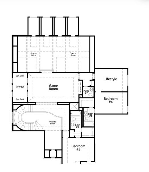 2D floor plan layout for the 817 by Highland Homes in Fulbrook on Fulshear Creek, Fulshear, TX (Image 22). 2D floor plan layout for the 817 by Highland Homes in Fulbrook on Fulshear Creek, Fulshear, TX (Image 22).
