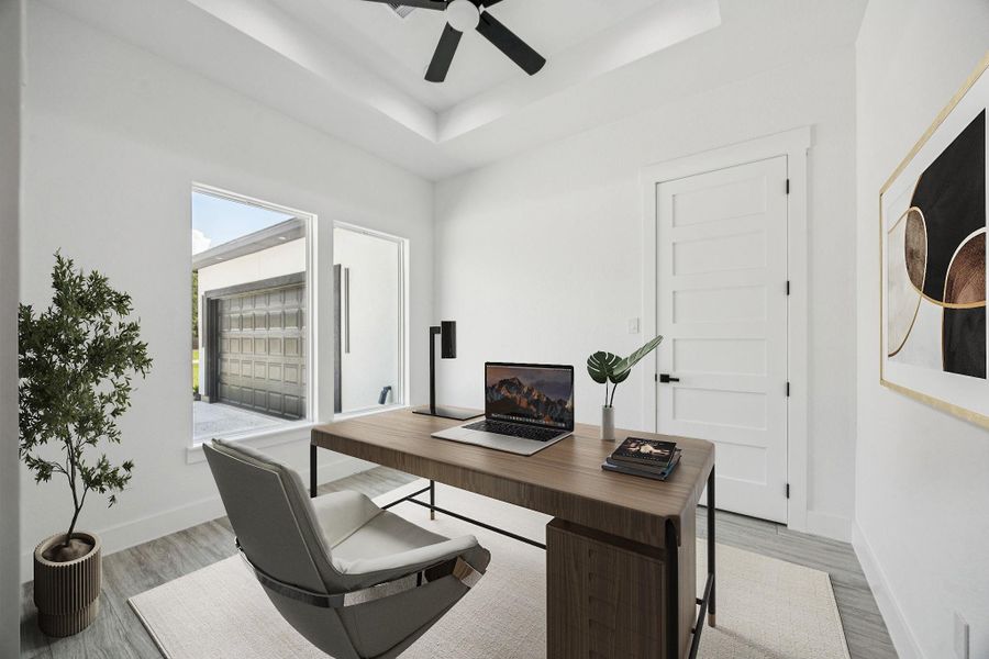 the front bedroom is perfect for an office or flex room! the front bedroom is perfect for an office or flex room!