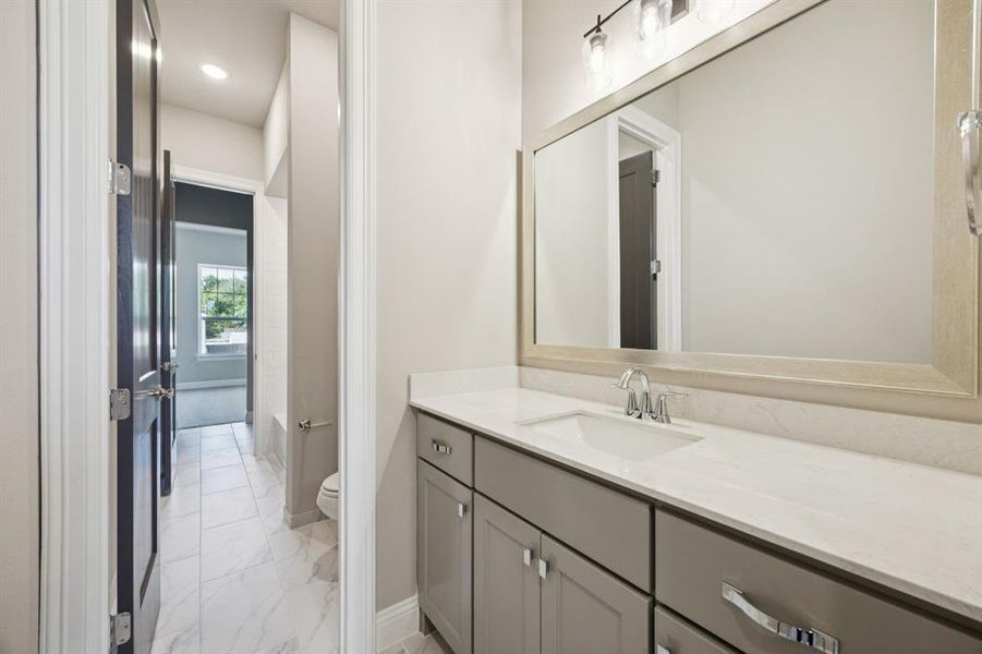 Sink in Jack & Jill bathroom.