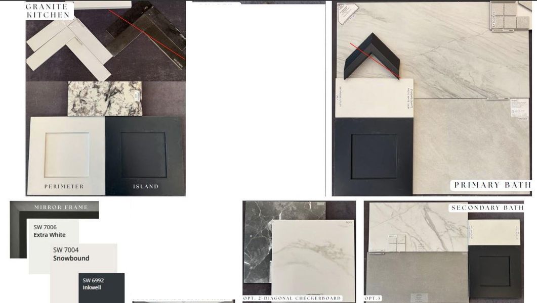 Sample of building materials used in homes in The Grand Prairie 60', Hockley (Image 9).