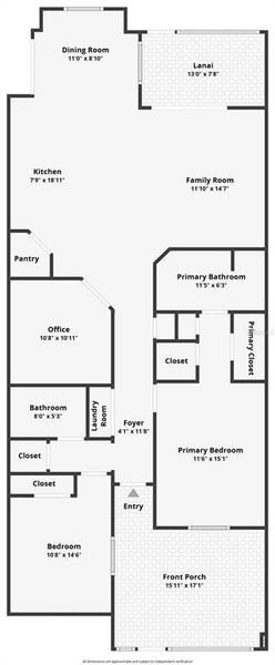 2D floor plan layout of this home in , Venice, FL (Image 3).