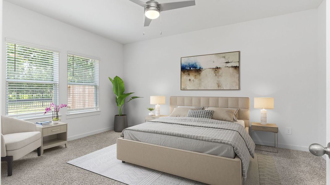 Furnished interior view inside a new home in Tamarron, Fulshear (Image 10).