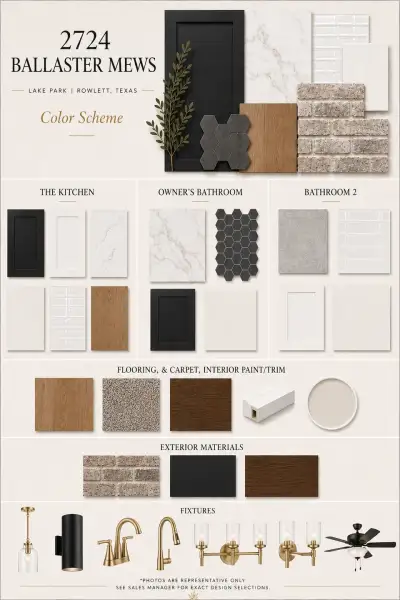Sample of building materials used in homes in Lake Park, Rowlett (Image 3).