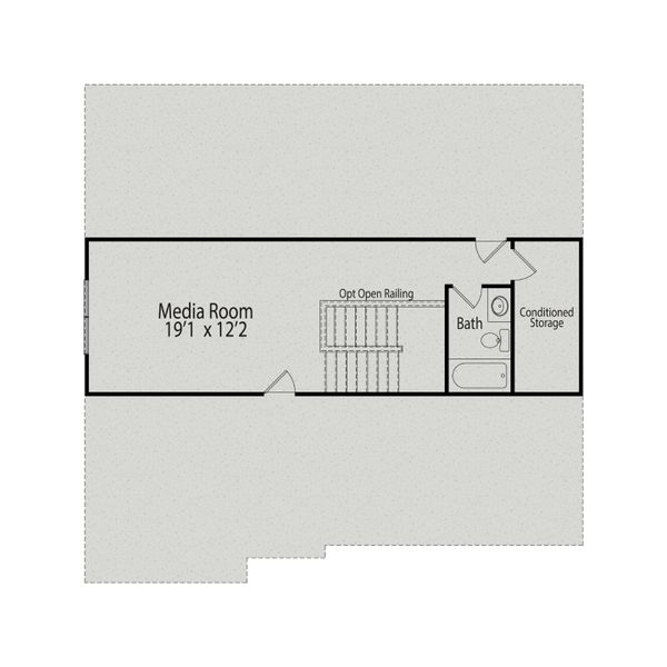 2D floor plan layout for the The Hickory II A by Davidson Homes LLC in Springvale South, Fuquay Varina, NC (Image 5). 2D floor plan layout for the The Hickory II A by Davidson Homes LLC in Springvale South, Fuquay Varina, NC (Image 5).