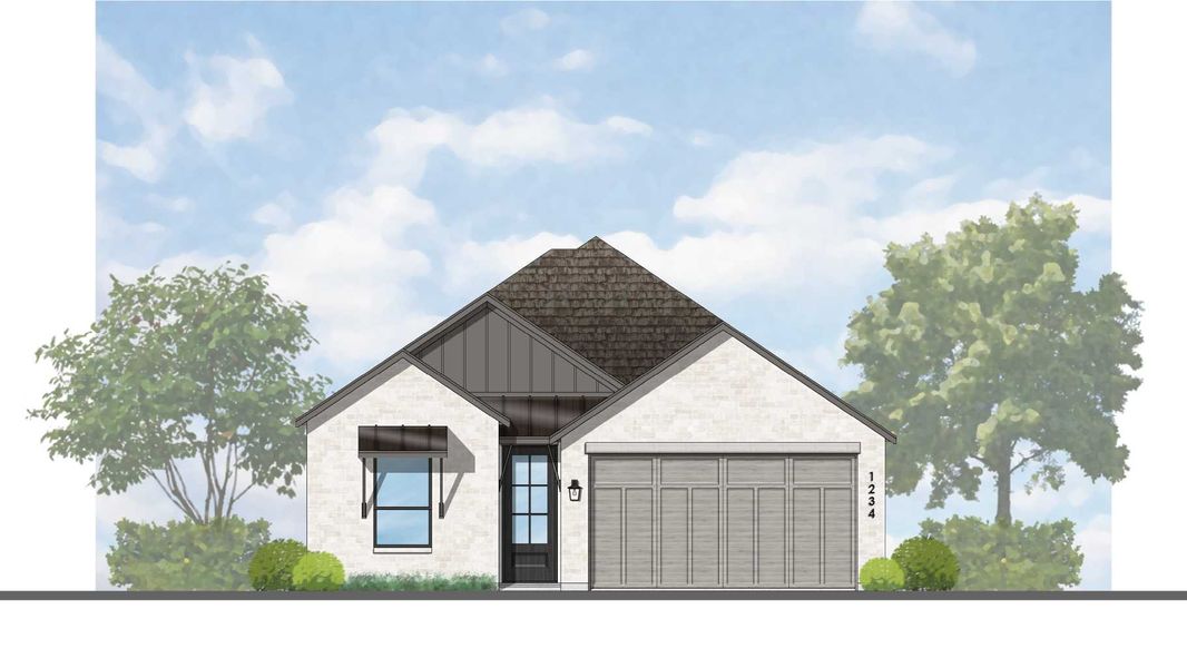 Representative rendering of the exterior for the Escalade Plan by Highland Homes (Image 23).
