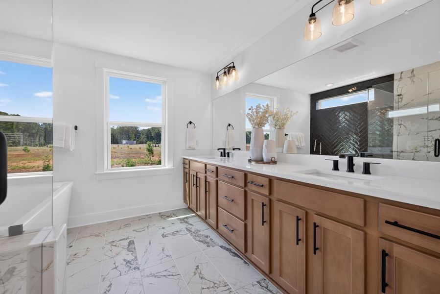 Representative furnished interior of a home built from the Oakhurst by Pulte Homes in Everhour, Newnan (Image 39).