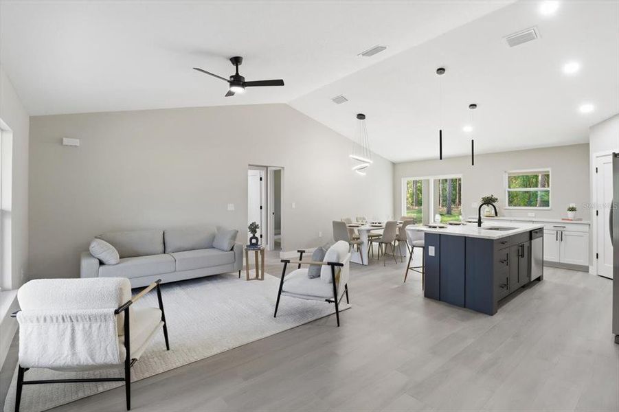 Furnished interior view inside a new home in , Citrus Springs (Image 8).