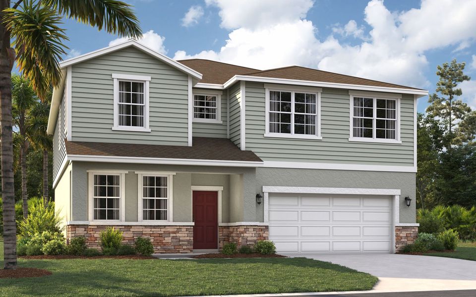 Representative exterior photo of a completed home built from the The Chester by Stanley Martin Homes in Hidden Cove, Eustis, FL (Image 19).