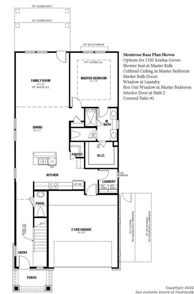 2D floor plan layout of this home in Willowbrook, New Braunfels, TX (Image 4).