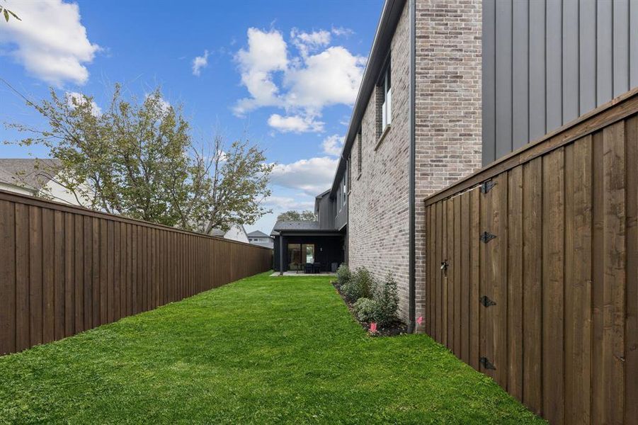 Exterior details and patio area of a home in , Dallas (Image 4). Exterior details and patio area of a home in , Dallas (Image 4).