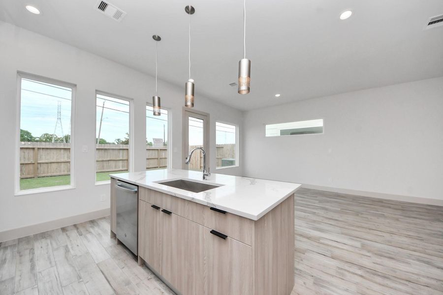 Furnished interior view inside a new home in Agua, Houston (Image 7). Furnished interior view inside a new home in Agua, Houston (Image 7).