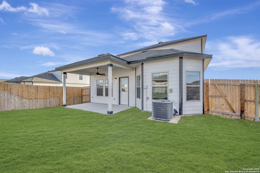 Exterior details and patio area of a home in Park Place, New Braunfels (Image 25). Exterior details and patio area of a home in Park Place, New Braunfels (Image 25).