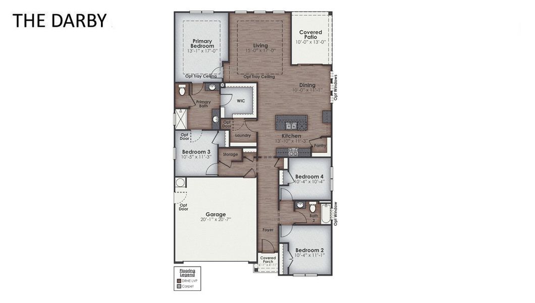 2D floor plan layout of this home in Grayson Park, Leland, NC (Image 4).