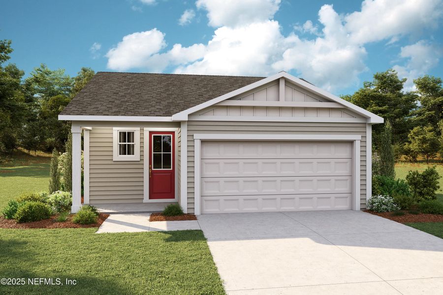 Front exterior of a new home in RiverTown - Forest, St. Johns, FL, highlighting curb appeal (Image 1). Front exterior of a new home in RiverTown - Forest, St. Johns, FL, highlighting curb appeal (Image 1).