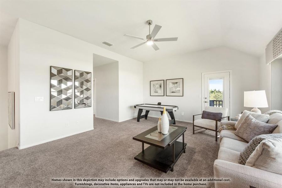 Furnished interior view inside a new home in Mockingbird Hills, Joshua (Image 30). Furnished interior view inside a new home in Mockingbird Hills, Joshua (Image 30).
