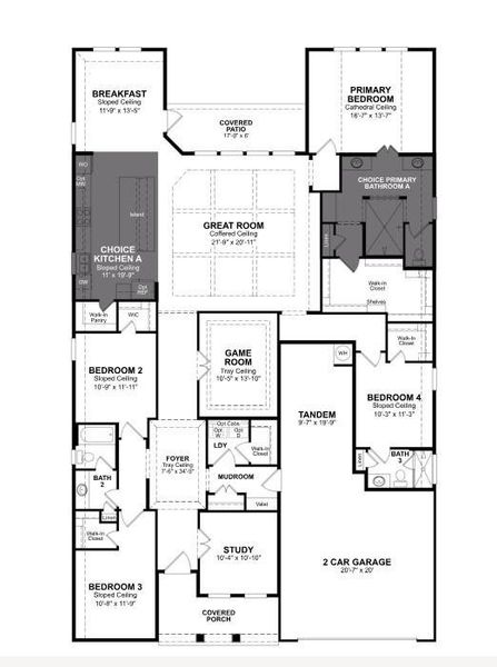 2D floor plan layout of this home in Legacy, League City, TX (Image 2). 2D floor plan layout of this home in Legacy, League City, TX (Image 2).