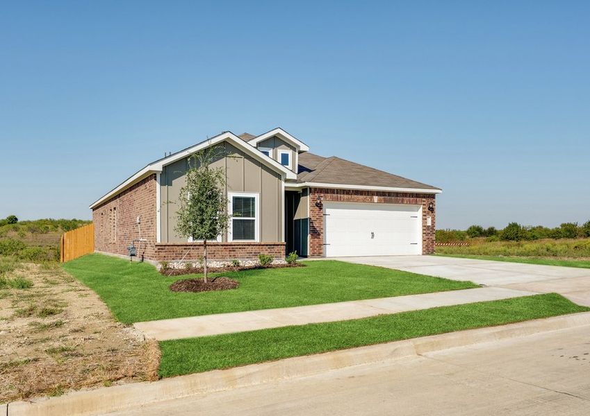 The Hank has an attached two-car garage.