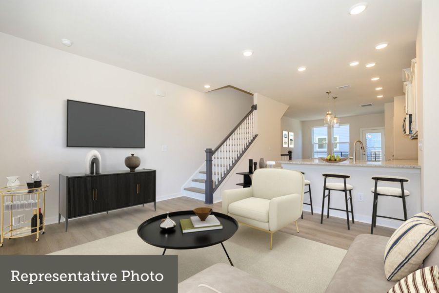 Furnished interior view inside a new home in Central Living at Craig, Charlotte (Image 6).