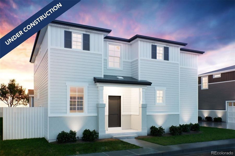 Front exterior of a new home in , Aurora, CO, highlighting curb appeal (Image 18).