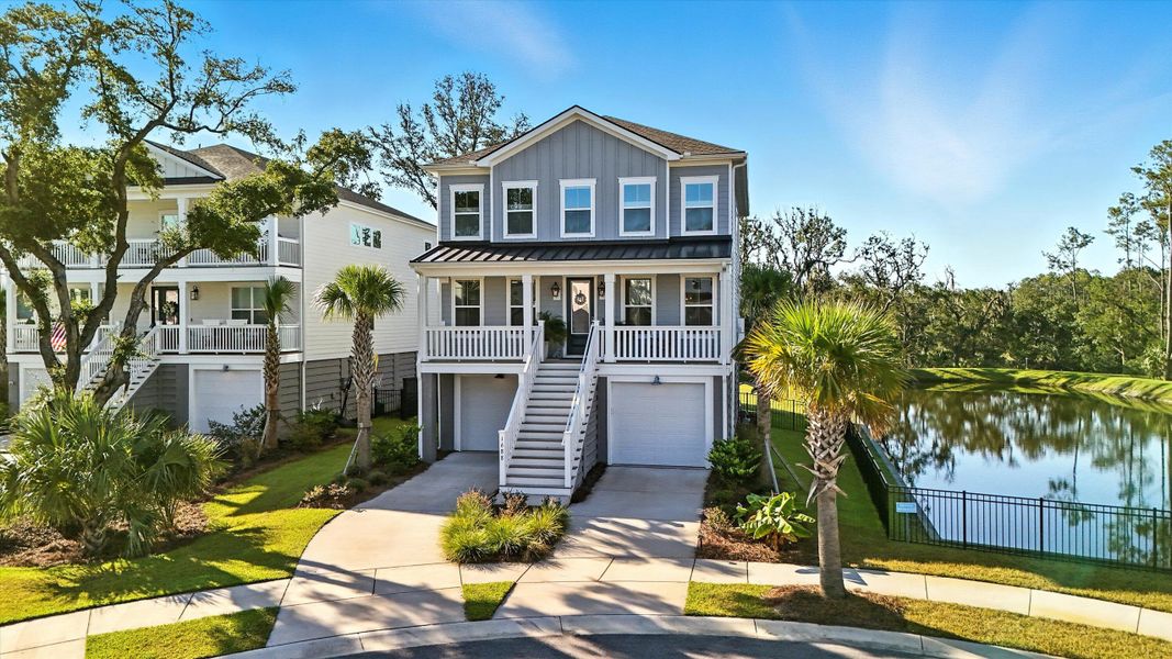Front exterior of a new home in , Mount Pleasant, SC, highlighting curb appeal (Image 19).